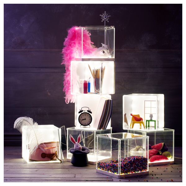 Светодиодный короб СИНАС, прозрачный (24x24x24 см) - схема-чертеж с размерами