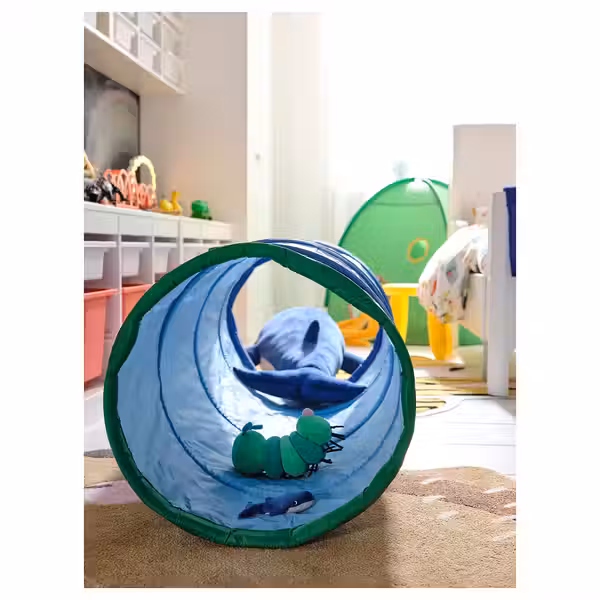 DVÄRGMÅS ДВЭРГМОС Игровой туннель - синий/зеленый - фото 6
