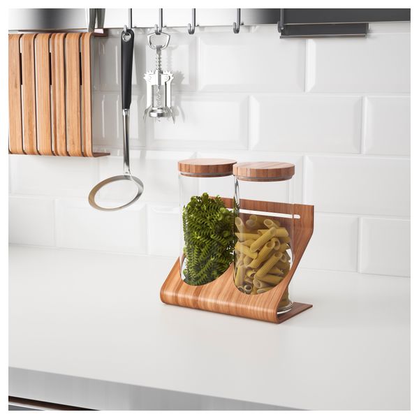 Подставка с контейнерами РИМФОРСА, стекло, бамбук - фото 3