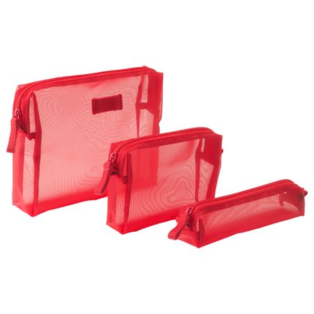 Сумочка для аксессуаров, 3 предмета ФОРФИНА, красный