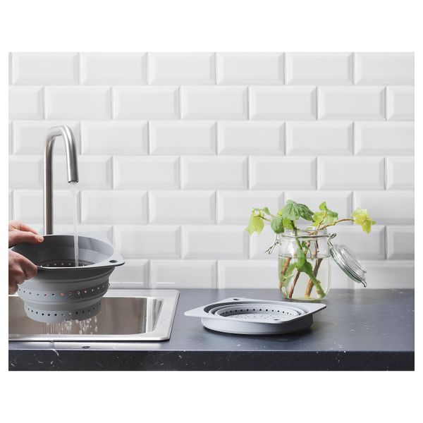 Дуршлаг, силикон IKEA КЛОКРЕН 103.543.07 - схема-чертеж с размерами