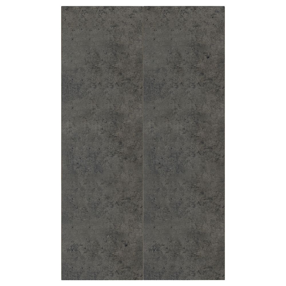 Дверца для напольного углового шкафа, 2шт, темно-серый под бетон 25x80 см IKEA KALHYTTAN КАЛЬХЮТТАН 505.217.43 - фото 1