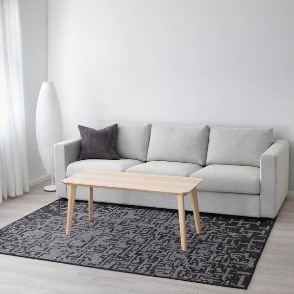 Ковер безворсовый, темно-серый 165x240 см IKEA ГЛУМСЁ 604.079.64 - фото 5