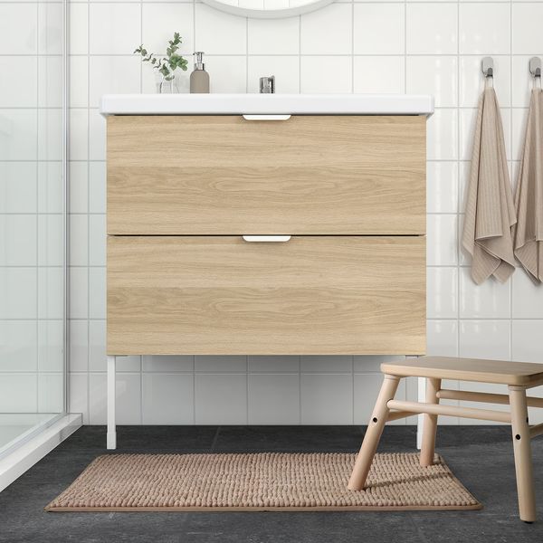 IKEA в интерьере ванной - схема-чертеж с размерами