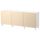 Комбинация для хранения с дверцами БЕСТО, белый, Инвикен ясеневый шпон (180x40x74 см)