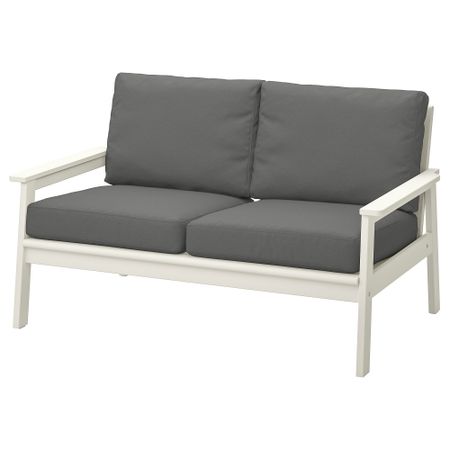 2-местный диван, садовый, белый, бежевый, Frösön, Duvholmen темно-серый IKEA BONDSTOCKHOLM СТОКГОЛЬМMEN БОНДХОЛЬМЕН 495.783.11