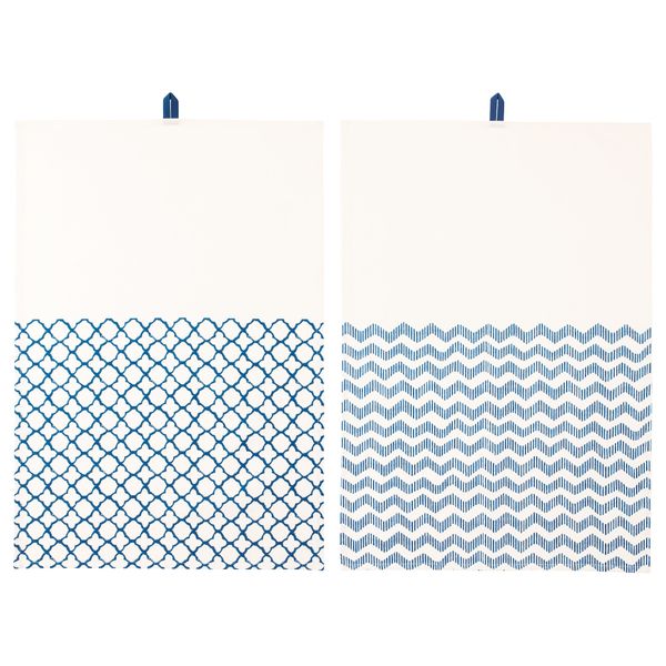 Полотенце кухонное СОММАР 2016, белый, синий (50x70 см) - фото 3