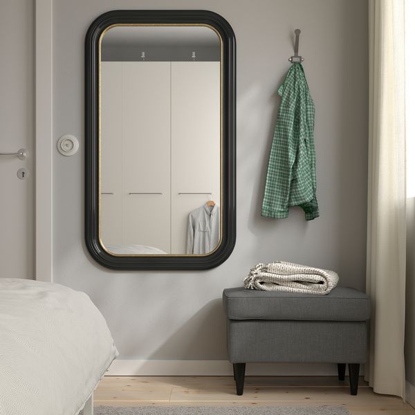 Зеркало, черный, 70x120 см IKEA ALMARÖD АРЁД 104.542.84 - фото 3