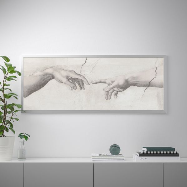 Картина с рамой, Прикосновение/цвет алюминия 140x56 см IKEA BJÖRKSTA БЬЁРКСТА 492.984.24 - фото 3