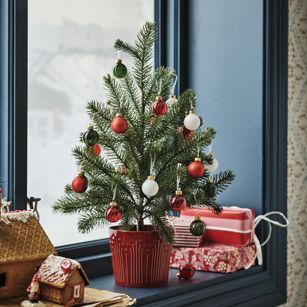 Елочное украшение, шар стекло, разные цвета, 3.5 см IKEA VINTERFINT 705.806.04 - схема-чертеж с размерами