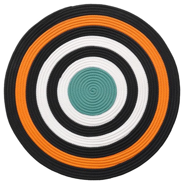 Ковер, плетеный ЛАТТО, оранжевый (75 см) - фото 1