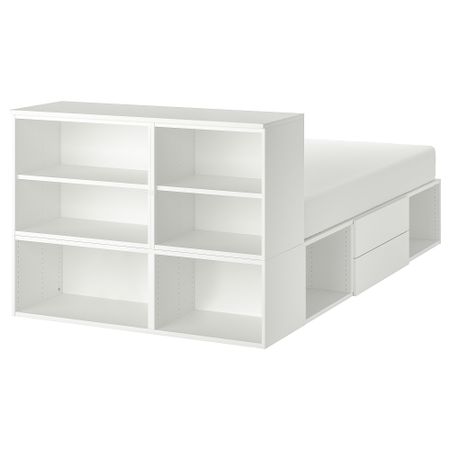 Каркас кровати с 2 ящиками, белый, Fonnes, 142x244x103 см IKEA PLATSA ПЛАТСАA ПЛАТСА 993.029.18