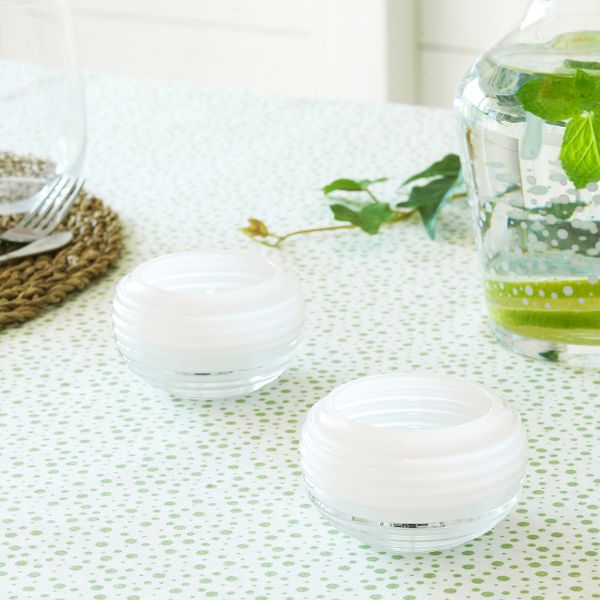 Подсвечник для греющей свечи, стекло белый 5 см IKEA INBJUDEN ИНБЬЮДЕН 304.913.13 - схема-чертеж с размерами