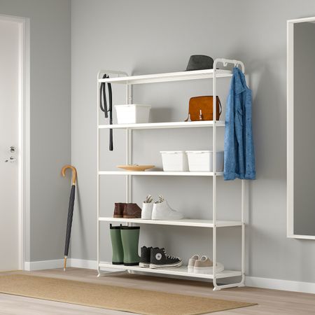 Стеллаж, белый 120x34x162 см IKEA МУЛИГ 403.787.45