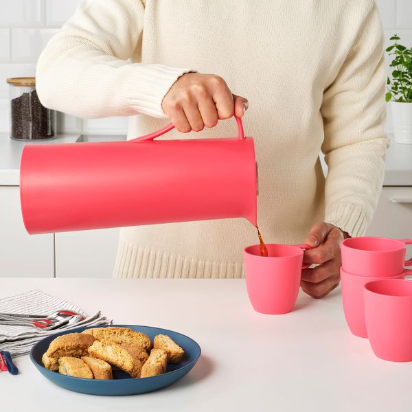 Термос, светло-красный 1 л IKEA БЕХОВД 904.584.81 - фото 2