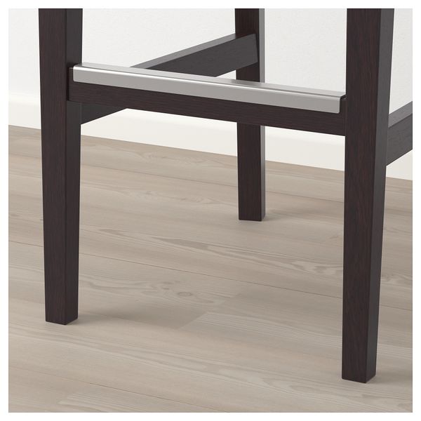 Стул барный ХЕНРИКСДАЛЬ, коричнево-чёрный, Ванста темно-синий (74 см) - схема-чертеж с размерами