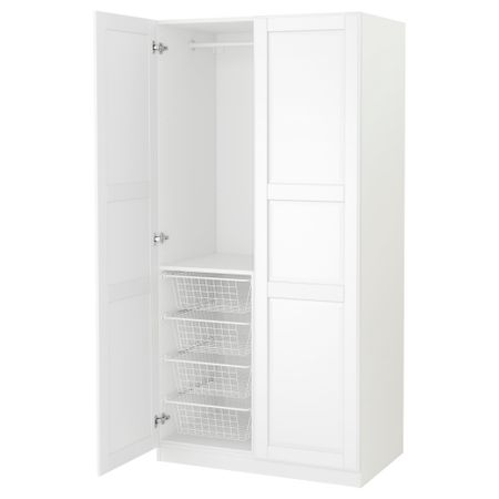 Гардероб ПАКС, белый, Тисседаль белый