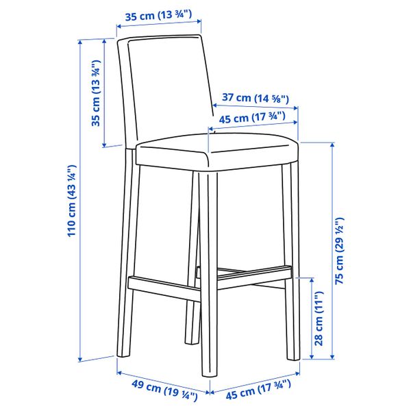 IKEA, дополнительный ракурс - схема-чертеж с размерами