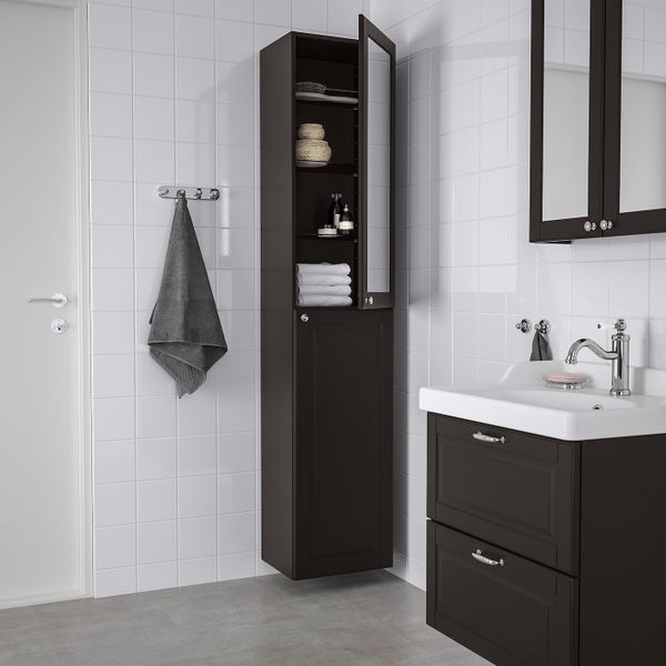 Шкаф высокий, Кашён темно-серый 40x32x192 см IKEA ГОДМОРГОН 403.922.80 - фото 2