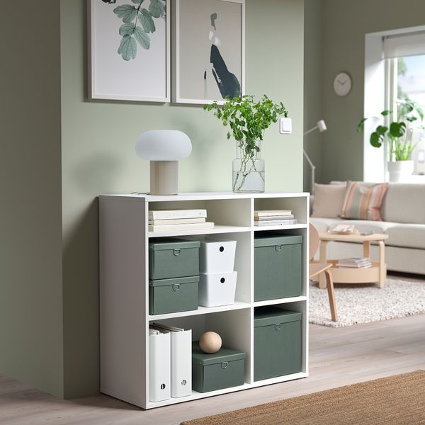 Коробка с крышкой, 32x30x30 см, серо-зеленый IKEA FÖRNIMMA ФЁРНИММА 205.387.64 - фото 4