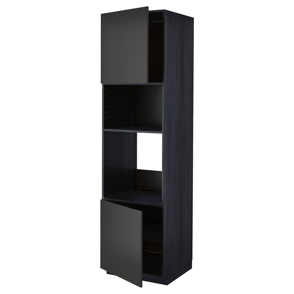 Высокий шкаф для духовки, СВЧ, 2 дверцы, полки IKEA METOD МЕТОД 294.987.11 - фото 1