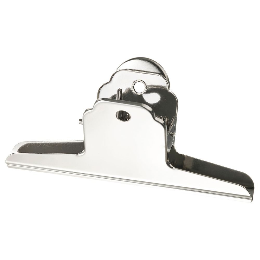 Зажим для бумаг, с магнитом, серебристый 12 см IKEA TOTEBO ТОТЭБО 505.068.89 - схема-чертеж с размерами