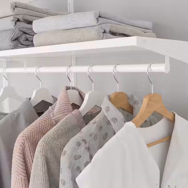 BOAXEL Гардероб, комбинация - белый 245x40x201 см - схема-чертеж с размерами