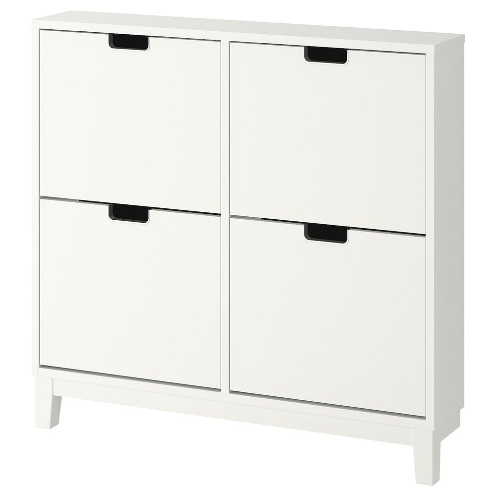 Галошница, 4 отделения, белый 96x17x90 см IKEA STÄLL СТЭЛЛ 303.754.60 - фото 1
