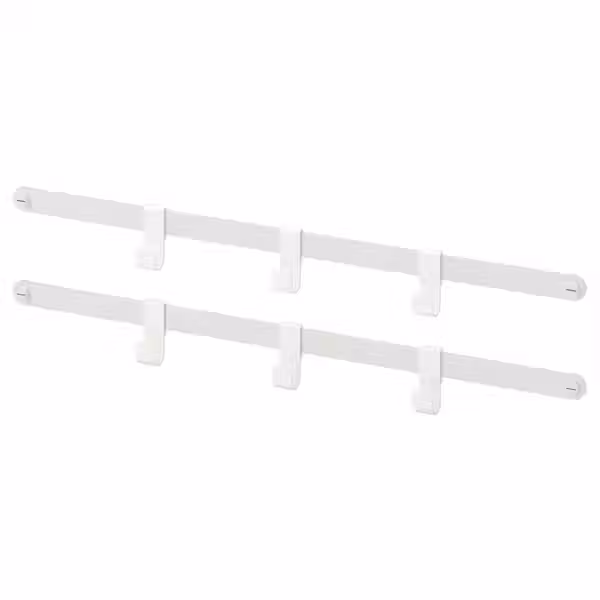 HJÄLPA 2 накладные шины+6 крючков - белый 55 см - схема-чертеж с размерами