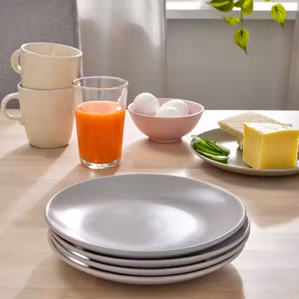 FÄRGKLAR Тарелка десертная - матовая поверхность светло-серый 20 см - фото 3