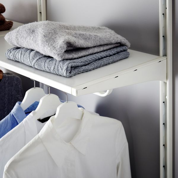 Настенная шина, штанга, модуль для/обуви, белый 256x41x199 см IKEA АЛЬГОТ 192.765.55 - фото 3