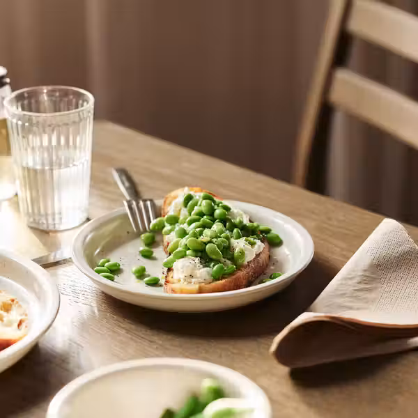 DAGGASTER ДАГГАСТЕР Тарелка десертная - точечный/светло-бежевый 20 см - фото 3