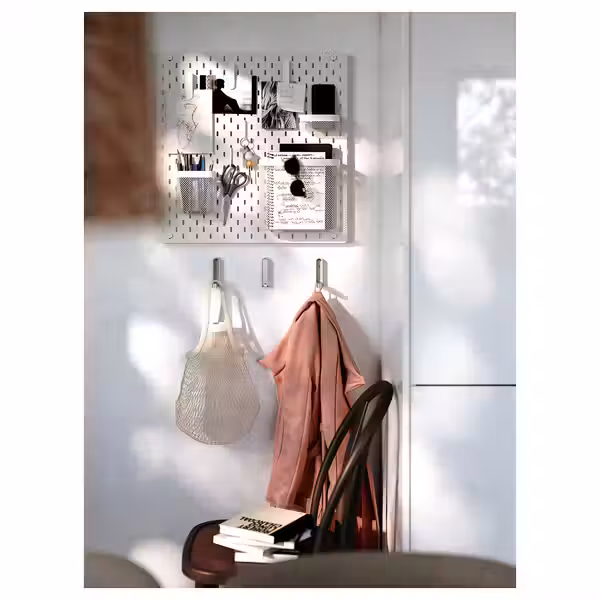 SKÅDIS Настенная панель, комбинация - белый 56x56 см - схема-чертеж с размерами