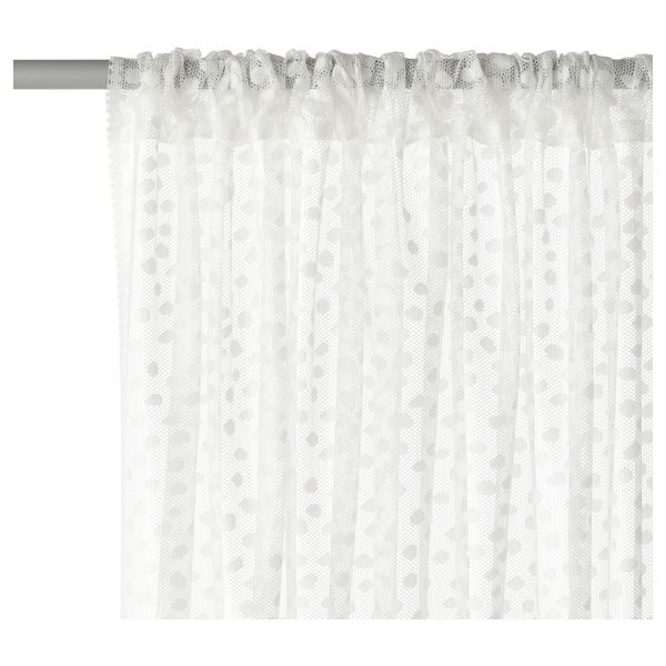 Гардины, 2 шт. ТЕРЕСЕ, белый точечный (145x270 см) - фото 2