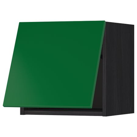 Горизонтальный навесной шкаф МЕТОД, черный, Флэди зеленый