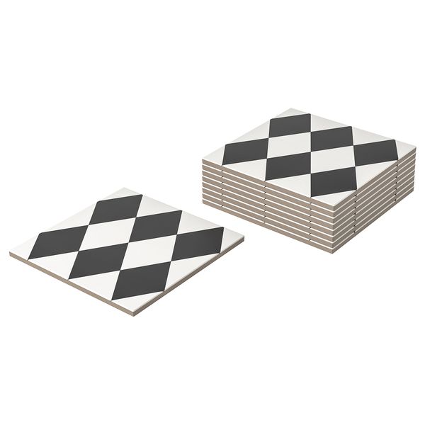 Плитка для улицы, черный-белый, 0.81 м² IKEA MÄLLSTEN МЭЛЛЬСТЕН 105.089.08 - фото 2