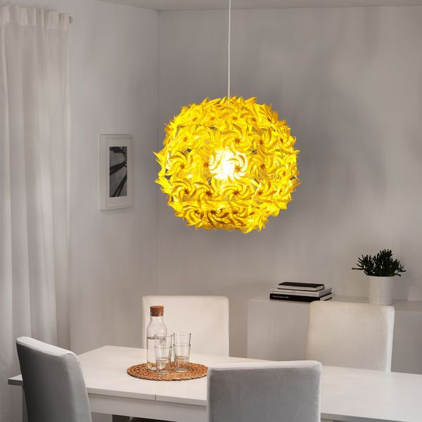 Подвесной светильник, желтый 55 см IKEA ГРИМСОС 804.168.49 - фото 2