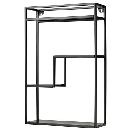 LINDÅSEN Полка-витрина - антрацит 40x60 см