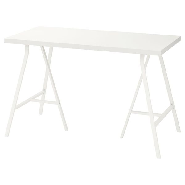 Стол, белый 120x60 см IKEA LINNMON ЛИННМОН / LERBERG ЛЕРБЕРГ 592.793.59 - схема-чертеж с размерами
