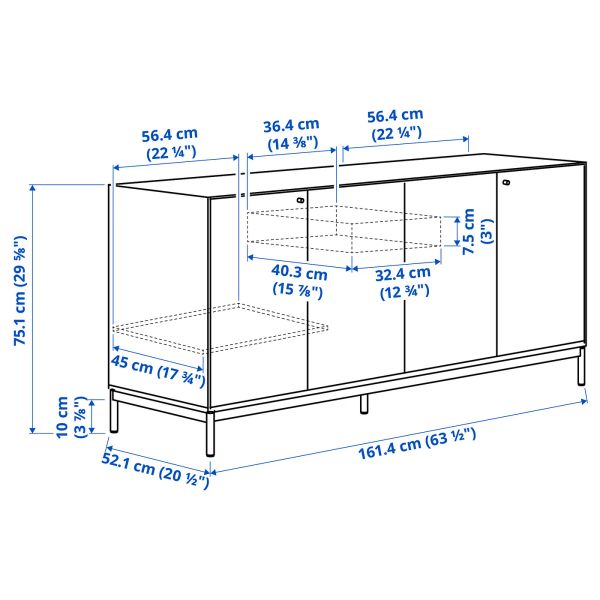 IKEA, дополнительный ракурс - схема-чертеж с размерами