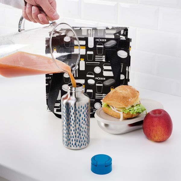 Бутылка для воды, с рисунком/синий 0.5 л IKEA ENKELSPÅRIG ЭНКЕЛЬСПОРИГ 605.154.21 - фото 3