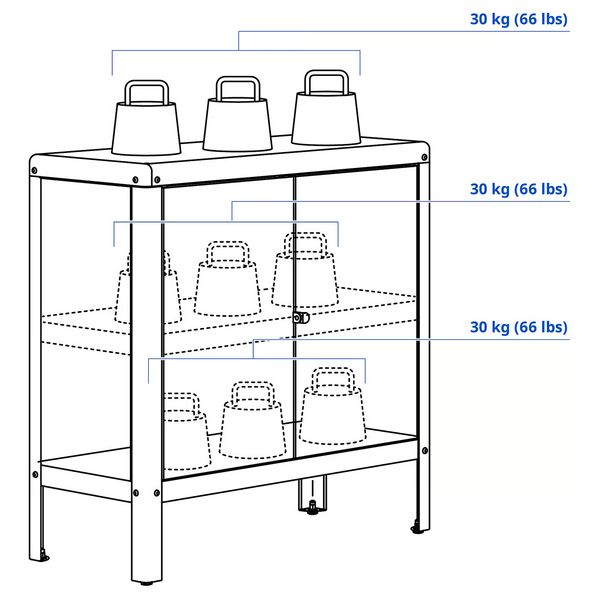 IKEA в интерьере - схема-чертеж с размерами