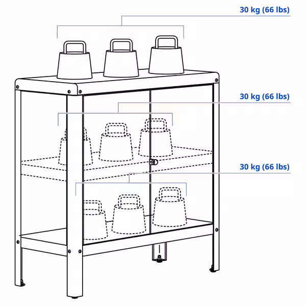 IKEA в интерьере - схема-чертеж с размерами