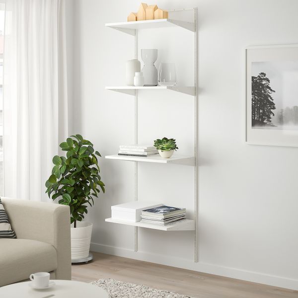 Стеллаж, белый 62x40x201 см IKEA BOAXEL БОАКСЕЛЬ 693.926.18 - фото 2
