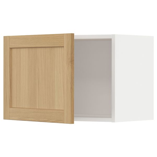Навесной шкаф, белый, Forsbacka дуб, 60x40 см IKEA METOD МЕТОД 595.093.36 - фото 1