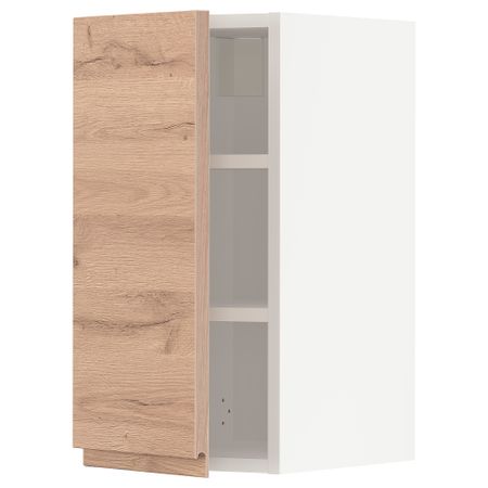Навесной шкаф с полками, белый, Voxtorp под дуб, 30x60 см IKEA METOD МЕТОД 694.612.92