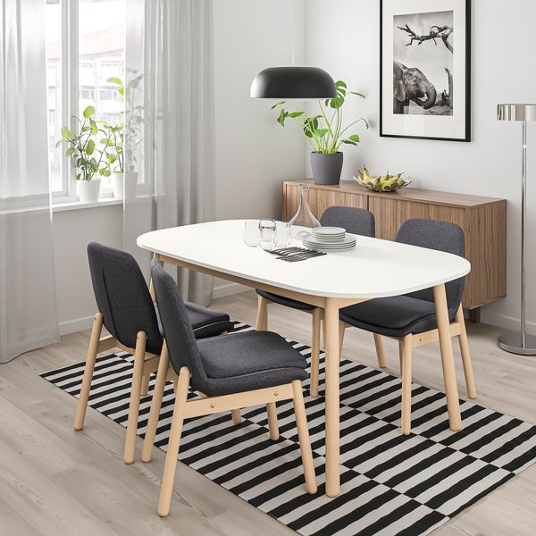 Стол обеденный, белый, 160x95 см IKEA VEDBO ВЕДБУ 104.174.56 - фото 3