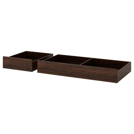 Кроватный ящик, 2 шт., коричневый 200 см IKEA SONGESAND СОНГЕСАНД 203.725.46