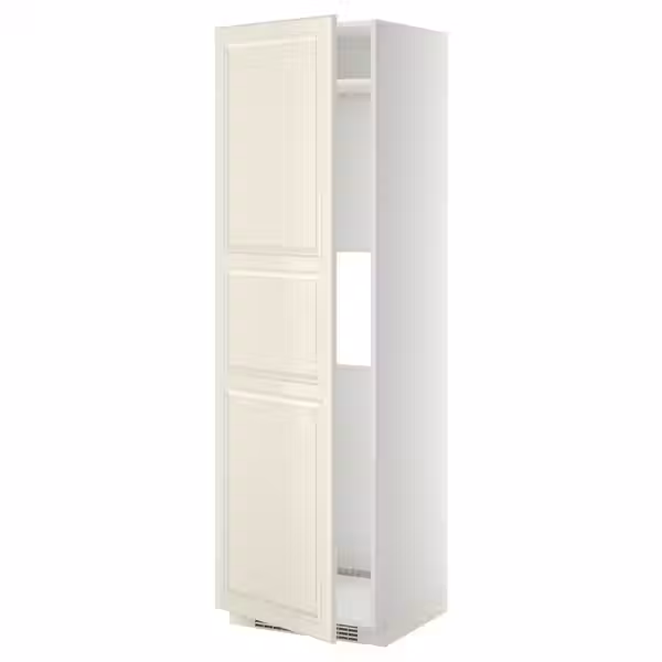 METOD Выс шкаф д/холод или мороз, с дверц - белый/Bodbyn белый с оттенком 60x60x200 см - фото 1