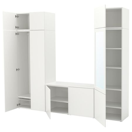 Гардероб с 9 дверями, белый/Фоннес Ридабу 260x42x221 см IKEA ОПХУС 992.984.74